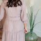 Tiered Ruffle Pink Midi Dress Dresses Mikarose