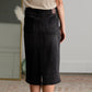 Tiffany Black Denim Midi Skirt Sheer Dent Beauty