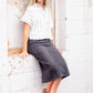 Tiffany Black Denim Midi Skirt Skirts