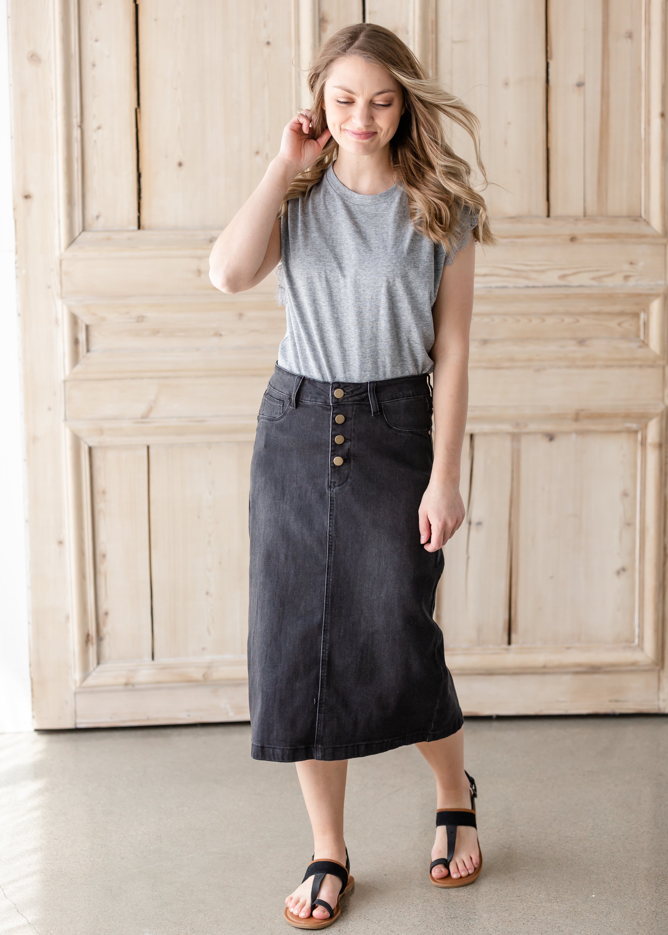 Madewell Stretch Denim A-Line Mini Skirt Patch Pocket Edition Button Black  Frost | eBay