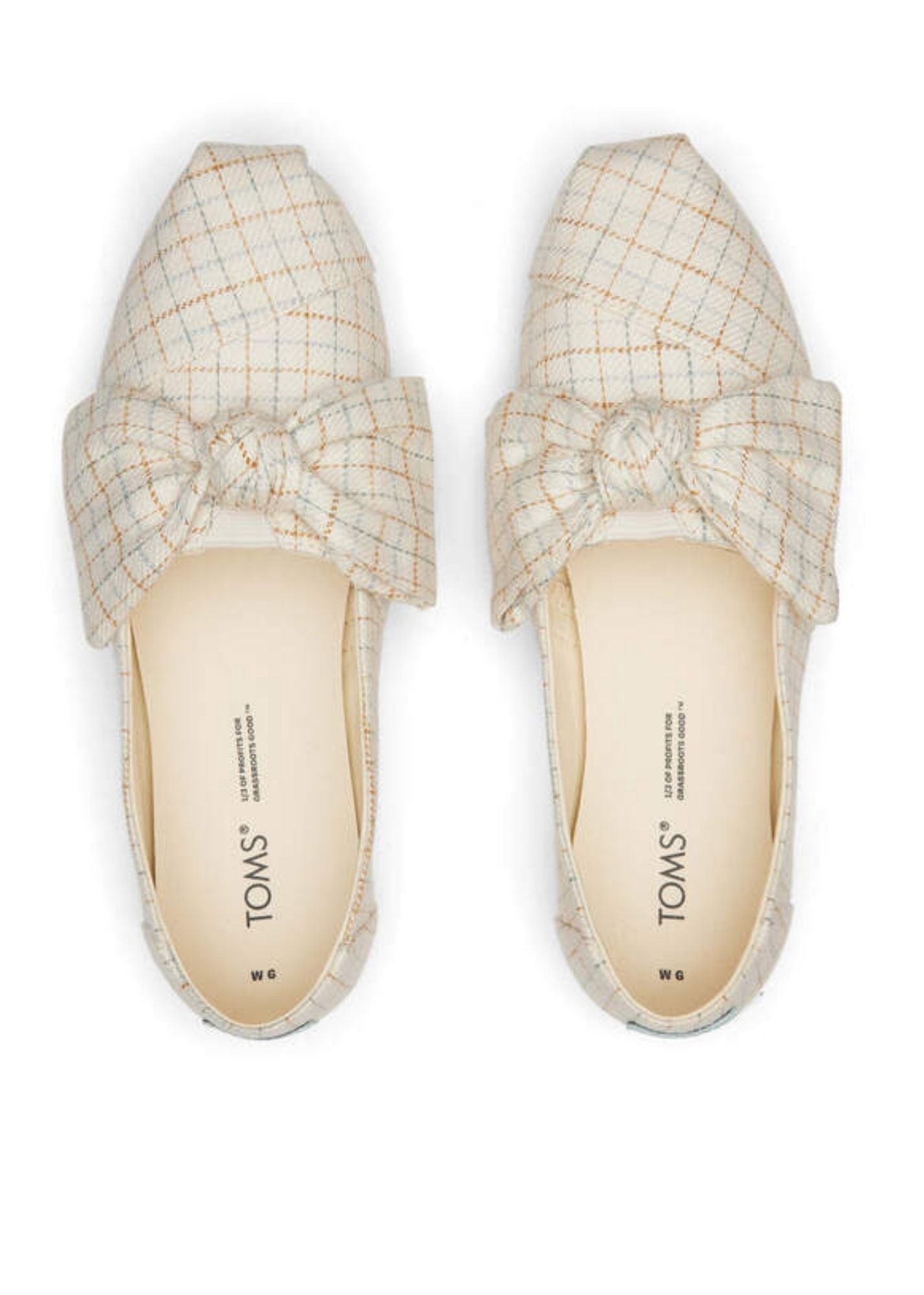 TOMS® Alpargata Checkered Bow Shoes TOMS