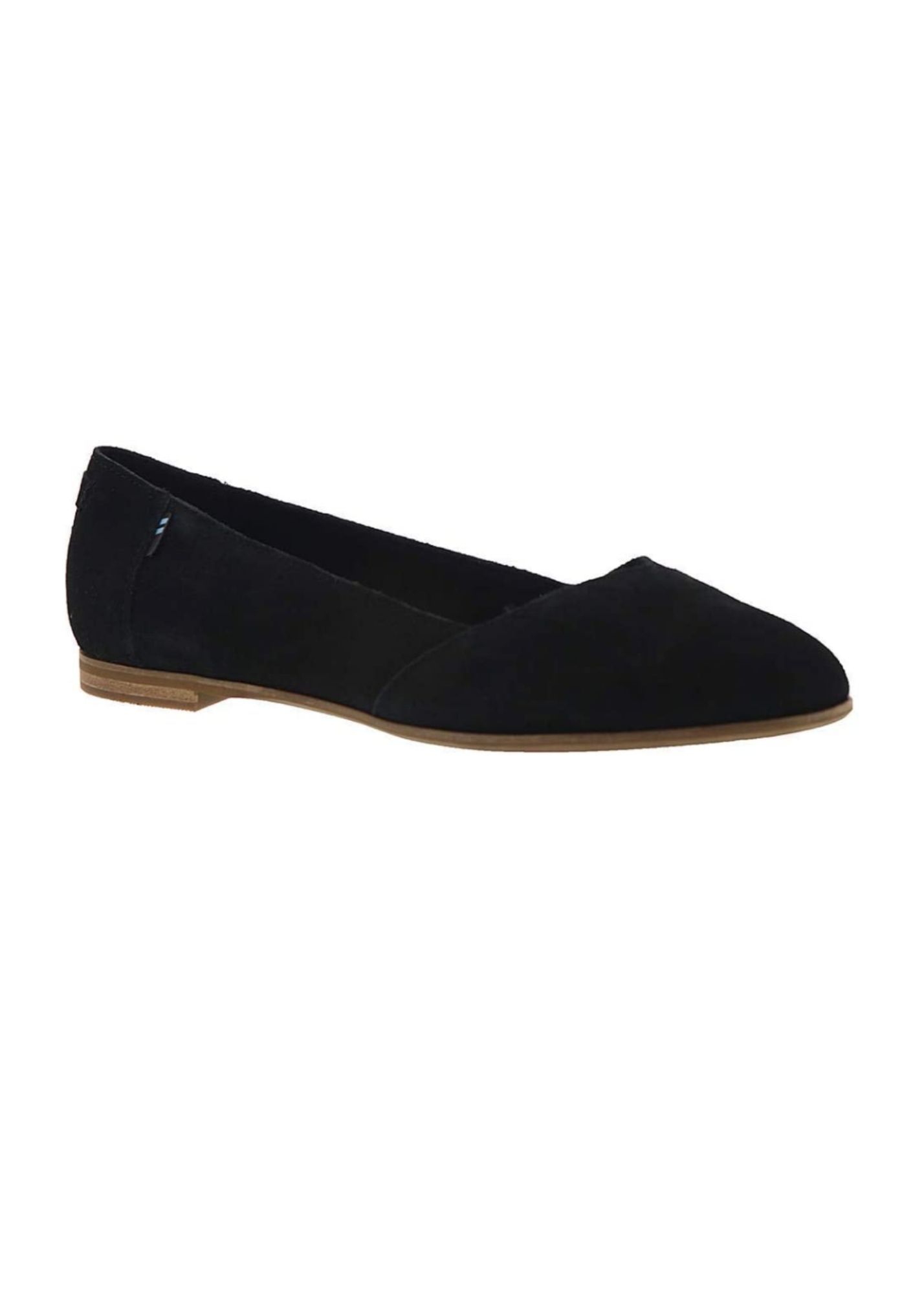 TOMS Black Suede Julie Flat Shoes Toms