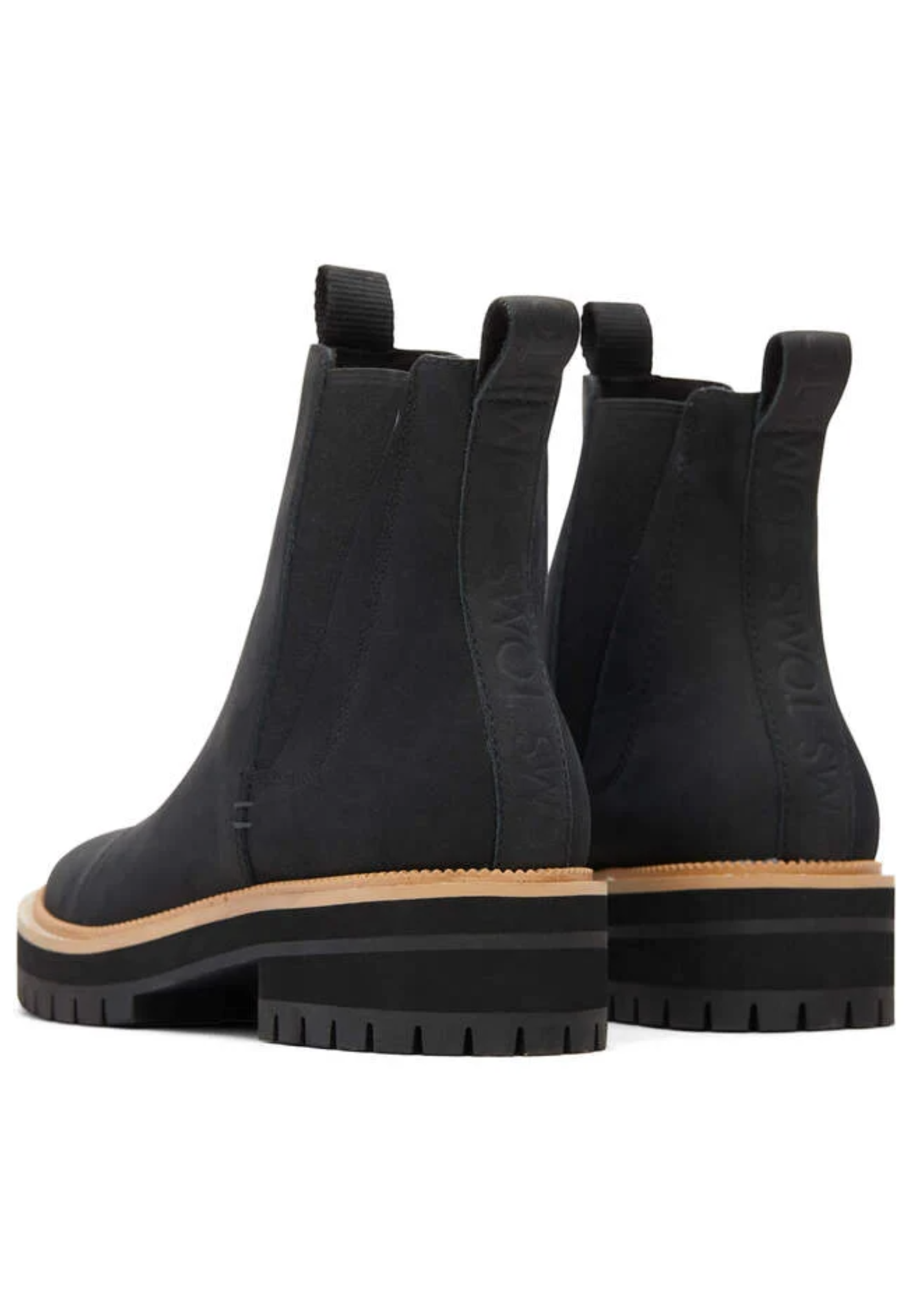 TOMS® Dakota Black Leather Boots Shoes