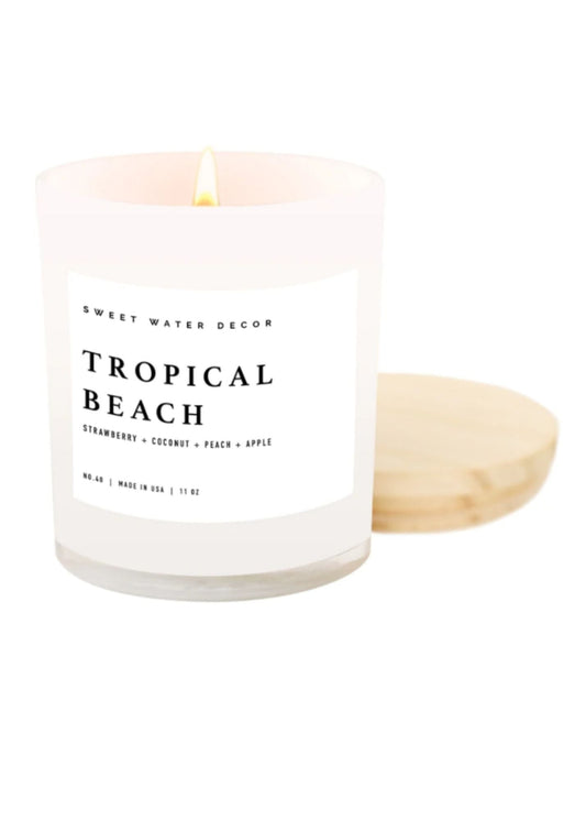 Tropical Beach Soy Candle Accessories Sweet Water Decor