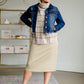 Turtle Neck Checkered Sweater Tops Paper Crane