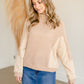 Turtle Neck Color Block Knit Long Sleeve Top - FINAL SALE Tops Paper Crane