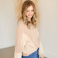 Turtle Neck Color Block Knit Long Sleeve Top - FINAL SALE Tops Paper Crane