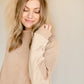 Turtle Neck Color Block Knit Long Sleeve Top - FINAL SALE Tops Paper Crane