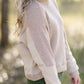 Turtle Neck Color Block Knit Long Sleeve Top - FINAL SALE Tops Paper Crane