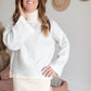 Turtleneck Wide Long Sleeve Sweater Tops Pinch