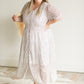V-Neck Button Up Cinched Waist Midi Dress Dresses