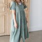 V-Neck Midi Dress With Button Details Dresses Polagram