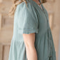 V-Neck Midi Dress With Button Details Dresses Polagram
