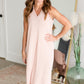 V-Neck Sleeveless Midi Dress Dresses Mod Ref