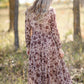 V-Neck Smocked Waist Tiered Floral Long Sleeve Midi Dress-FINAL SALE Dresses Dress Forum
