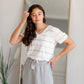 V-Neck Striped Top Shirt Thread & Supply