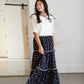 V-neck Top with 3/4 Ruffle Sleeve Shirt Polagram