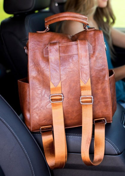Vegan Leather Convertible Backpack Accessories Dani & Em