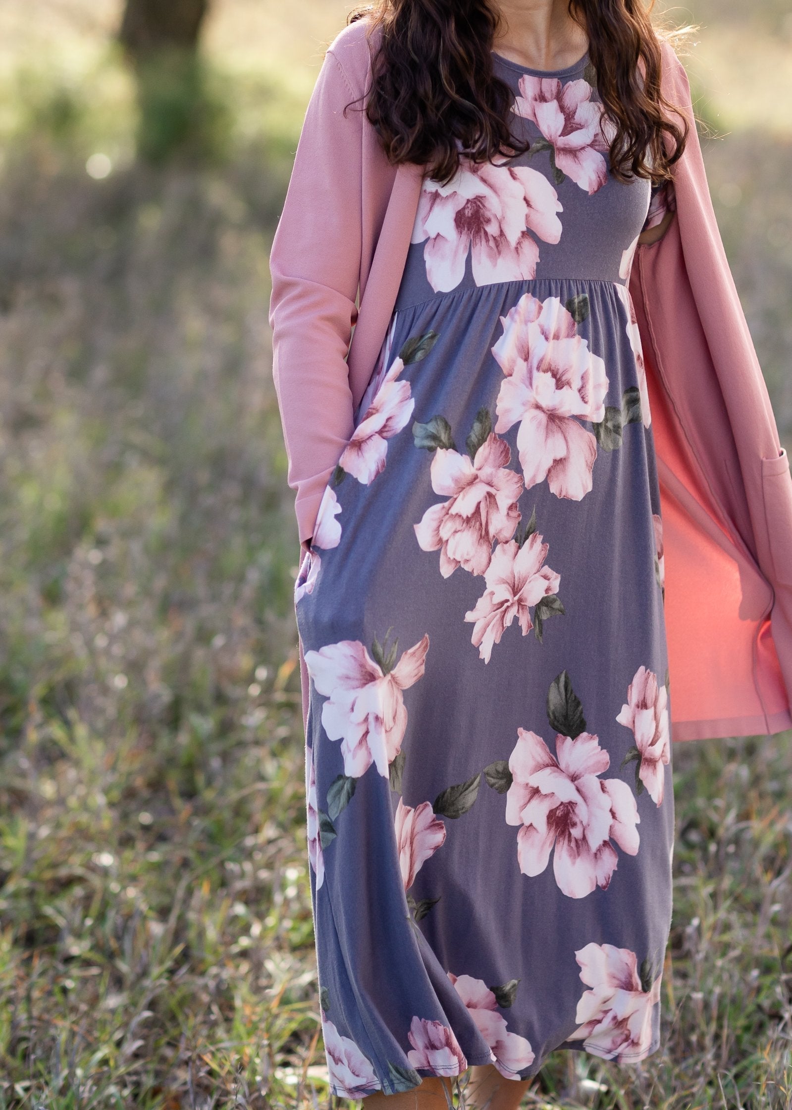 Vera Brushed Floral Midi Dress - FINAL SALE Dresses Inherit