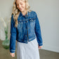 Vintage Washed Dark Denim Jacket Tops Risen
