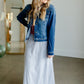 Vintage Washed Dark Denim Jacket Tops Risen