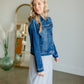 Vintage Washed Dark Denim Jacket Tops Risen