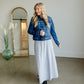 Vintage Washed Dark Denim Jacket Tops Risen