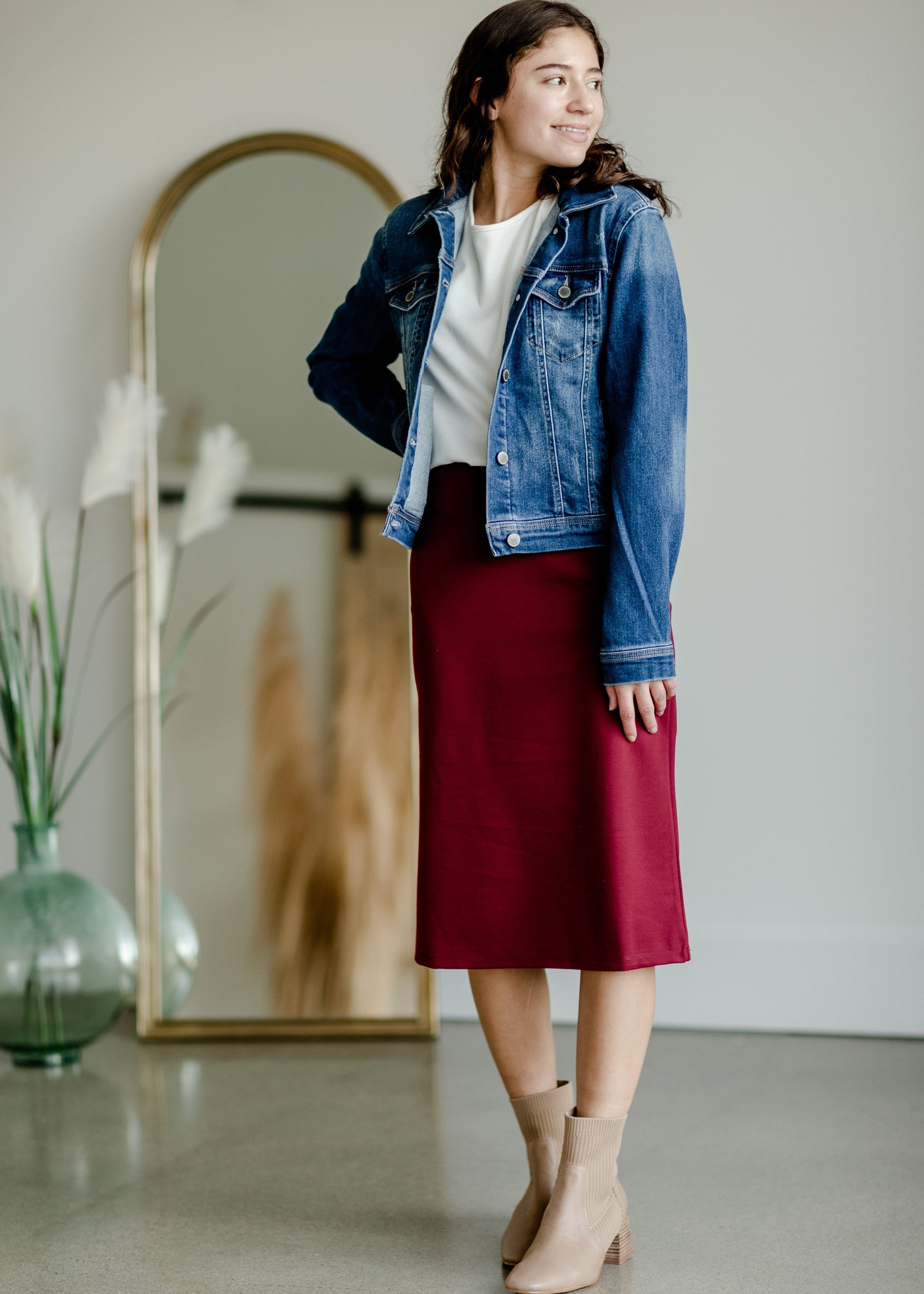 Vintage Washed Dark Denim Jacket Tops Risen