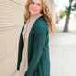 Waffle Knit Open Front Cardigan Tops Staccato Green / S