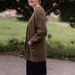 Waffle Knit Open Front Olive Cardigan Tops Zenana