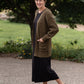 Waffle Knit Open Front Olive Cardigan Tops Zenana
