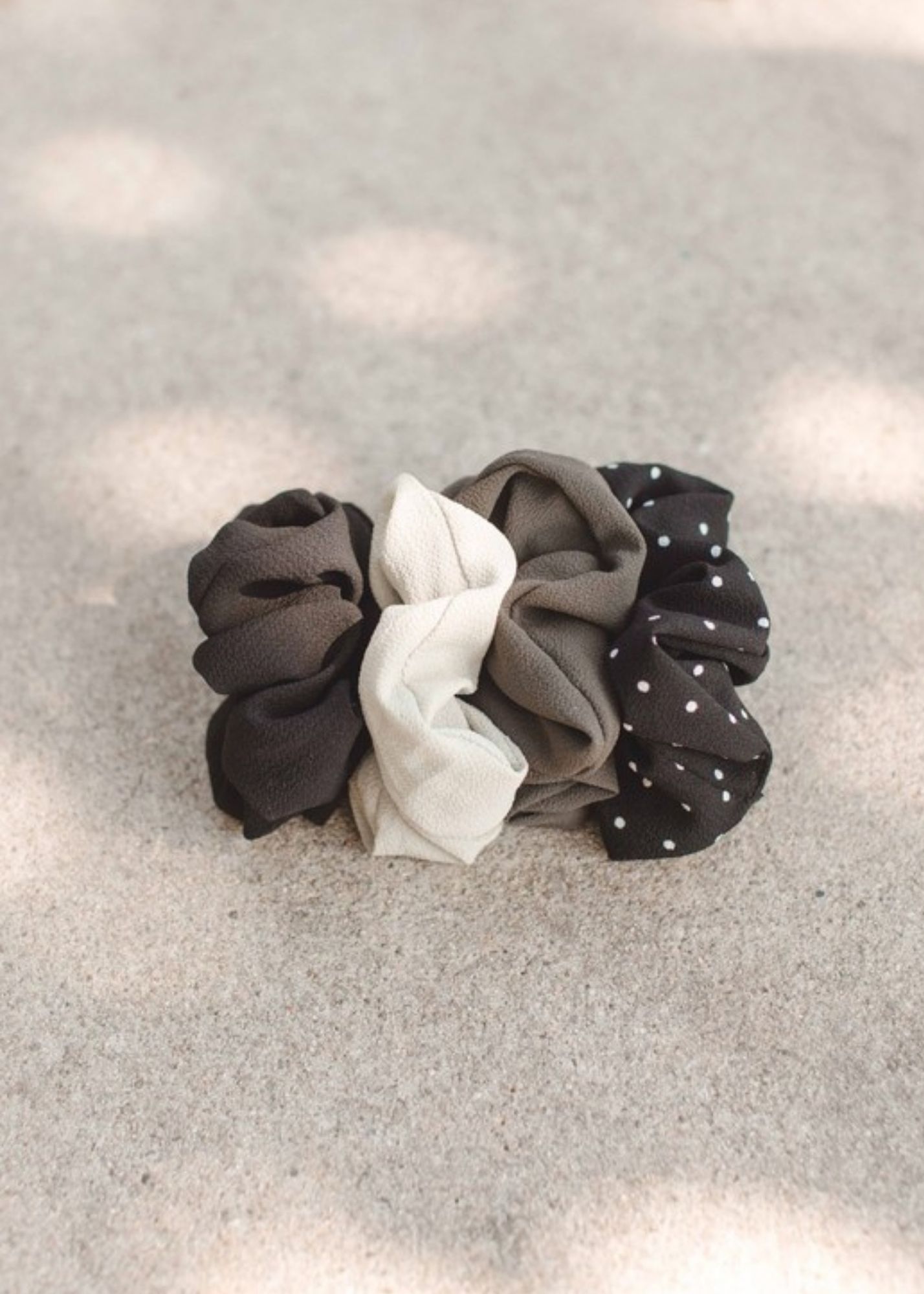 Warm Autumn Hair Scrunchies Accessories Space 6 Black