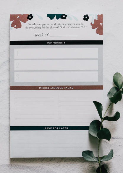 Weekly Task Notepad Gifts