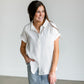 White Button Up Top with Chest Pocket Tops