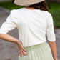 White Puff Sleeve Blouse Tops