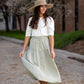 White Puff Sleeve Blouse Tops