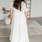 White Puff Sleeve Midi Dress Dresses