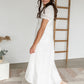 White Puff Sleeve Midi Dress Dresses