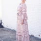 Willa Dusty Rose Flutter Bell Sleeve Maxi Dress Dresses Inherit