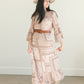 Willa Dusty Rose Flutter Bell Sleeve Maxi Dress Dresses Inherit