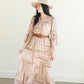 Willa Dusty Rose Flutter Bell Sleeve Maxi Dress Dresses Inherit