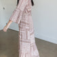 Willa Dusty Rose Flutter Bell Sleeve Maxi Dress Dresses Inherit