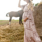 Willa Dusty Rose Flutter Bell Sleeve Maxi Dress Dresses Inherit