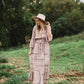 Willa Dusty Rose Flutter Bell Sleeve Maxi Dress Dresses Inherit