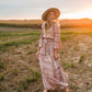 Willa Dusty Rose Flutter Bell Sleeve Maxi Dress Dresses Inherit
