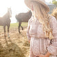 Willa Dusty Rose Flutter Bell Sleeve Maxi Dress Dresses Inherit