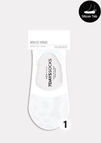 Women's Mesh See Through Socks Accessories White