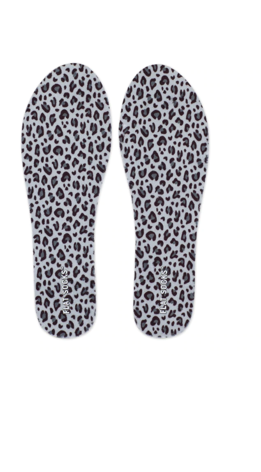 Women's Terry Flat Socks Accessories Flat Socks Gray Leopard