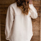 Woven Collar Neck Button Down Long Sleeve Jacket Tops By Together