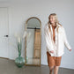 Woven Collar Neck Button Down Long Sleeve Jacket Tops By Together
